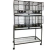 4 Unit Bird Cage With Stand & Removable Divider - Black (40"x20"x61") 1 4 Unit Bird Cage With Stand & Removable Divider - Black (40"x20"x61") -Bird Supply Store 4 unit bird cage with stand removable divider black 40 x20 x61 54