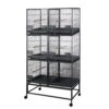 6 Unit Breeder Bird Cage - Black (40"x20"x68") -Bird Supply Store 6 unit breeder bird cage black 40 x20 x68 52
