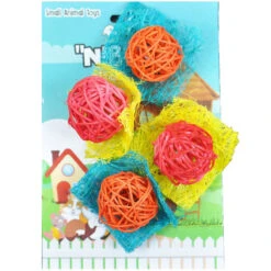A&E Cage Company Nibbles Loofah Bon Bon Small Pet Toy