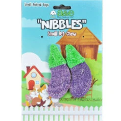 A&E Cage Company Nibbles Loofah Eggplant Small Pet Toy