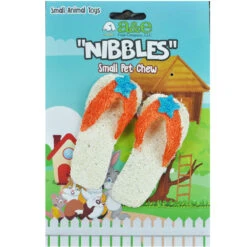 A&E Cage Company Nibbles Loofah Flip Flop Small Pet Toy