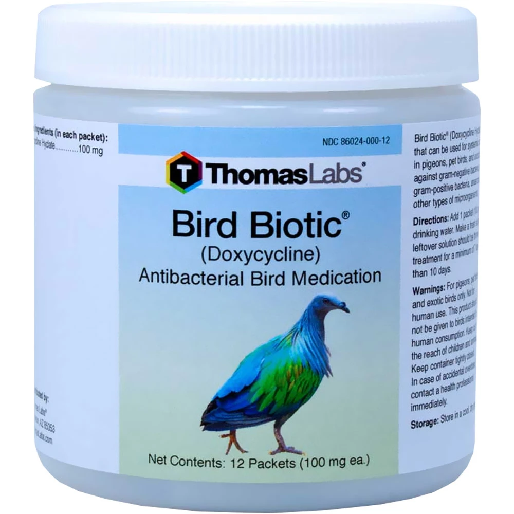 Bird Biotic 100mg - Doxycycline Powder (12 Packets) 3 Bird Biotic 100mg - Doxycycline Powder (12 Packets)
