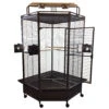 Corner Bird Cage - Platinum (33"x33"x72") -Bird Supply Store corner bird cage platinum 33 x33 x72 52