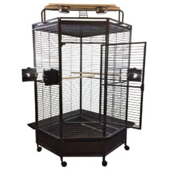 Corner Bird Cage - Platinum (33"x33"x72")