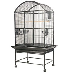 Dome Top Bird Cage - Black (24"x22"x61")