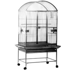 Dome Top Bird Cage - Stainless Steel (32"x23"x66")