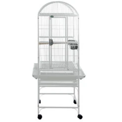 Dome Top Bird Cage - White (18"x18"x51")