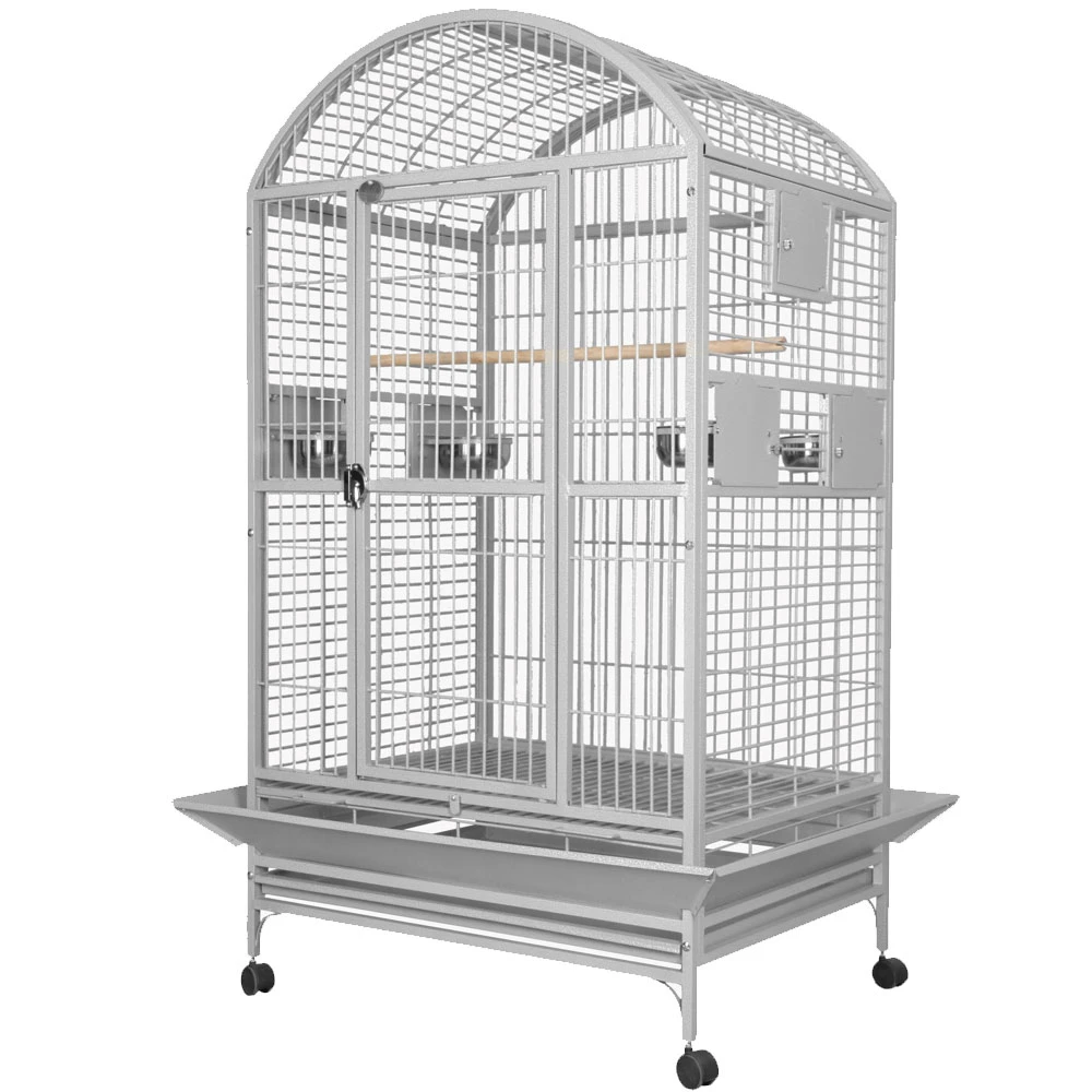 Dome Top Bird Cage - White (36"x28"x65") 3 Dome Top Bird Cage - White (36"x28"x65")