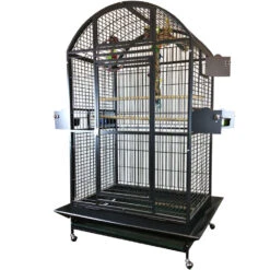 Dome Top Bird Cage With 1" Bar Spacing - Black (40"x30"x75")