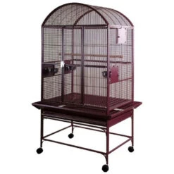 Dome Top Bird Cage With 3/4" Bar Spacing - Burgundy (32"x23"x63")