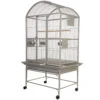 Dome Top Bird Cage With 3/4" Bar Spacing - Platinum (32"x23"x63") 1 Dome Top Bird Cage With 3/4" Bar Spacing - Platinum (32"x23"x63") -Bird Supply Store dome top bird cage with 3 4 bar spacing platinum 32 x23 x63 64