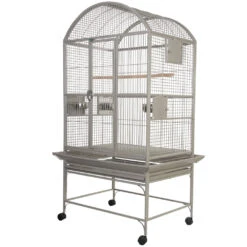 Dome Top Bird Cage With 3/4" Bar Spacing - Platinum (32"x23"x63")