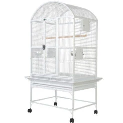 Dome Top Bird Cage With 3/4" Bar Spacing - White (32"x23"x63")