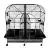 Double Macaw Bird Cage With Removable Divider - Black (64"x32"x74") -Bird Supply Store double macaw bird cage with removable divider black 64 x32 x74 64