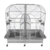 Double Macaw Bird Cage With Removable Divider - Platinum (64"x32"x74") -Bird Supply Store double macaw bird cage with removable divider platinum 64 x32 x74 50