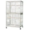 Double Stack Breeder Bird Cage - Stainless Steel (40"x30"x73") -Bird Supply Store double stack breeder bird cage stainless steel 40 x30 x73 33