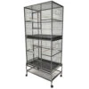 Double Stack Flight Bird Cage - White (32"x21"x74") 1 Double Stack Flight Bird Cage - White (32"x21"x74") -Bird Supply Store double stack flight bird cage white 32 x21 x74 50