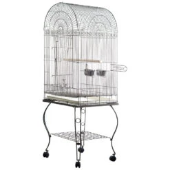 Economy Dome Top Bird Cage - Black (20"x20"x68") -Bird Supply Store economy dome top bird cage black 20 x20 x68 96