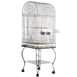 Economy Dome Top Bird Cage - White (20"x20"x68") -Bird Supply Store economy dome top bird cage white 20 x20 x68 87