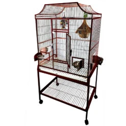 Elegant Style Flight Bird Cage - Burgundy (32"x21"x61")
