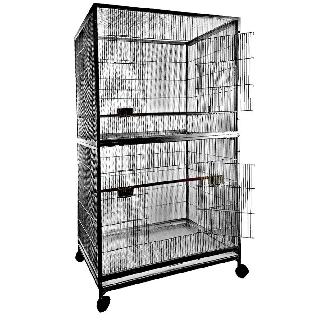 Flight Bird Cage - Black (40"x30"x72") 3 Flight Bird Cage - Black (40"x30"x72")