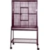 Flight Cage & Stand - Burgundy (32"x21"x63") 1 Flight Cage & Stand - Burgundy (32"x21"x63") -Bird Supply Store flight cage stand burgundy 32 x21 x63 63