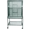 Flight Cage & Stand - Green (32"x21"x63") -Bird Supply Store flight cage stand green 32 x21 x63 59