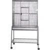 Flight Cage & Stand - Platinum (32"x21"x63") -Bird Supply Store flight cage stand platinum 32 x21 x63 60