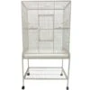 Flight Cage & Stand - White (32"x21"x63") -Bird Supply Store flight cage stand white 32 x21 x63 60