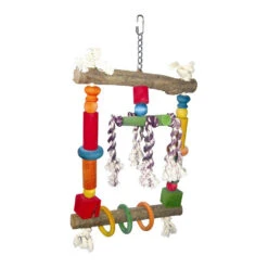 Happy Beaks Toy - Natural Wood Swing With Rope -Bird Supply Store happy beaks toy natural wood swing with rope 99