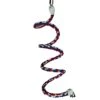 Happy Beaks Toy - Rainbow Cotton Rope Boing With Bell (Small) -Bird Supply Store happy beaks toy rainbow cotton rope boing with bell small 53