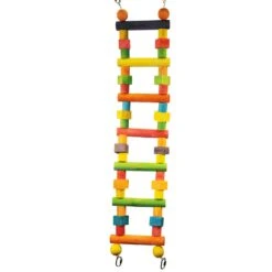 Happy Beaks Toy - Wood Block Ladder (Medium)