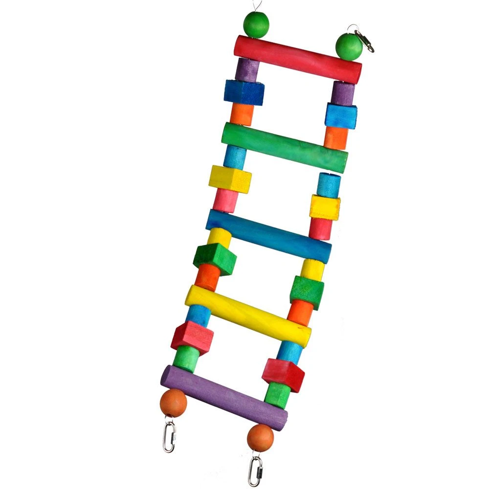 Happy Beaks Toy - Wood Block Ladder (Small) 3 Happy Beaks Toy - Wood Block Ladder (Small)