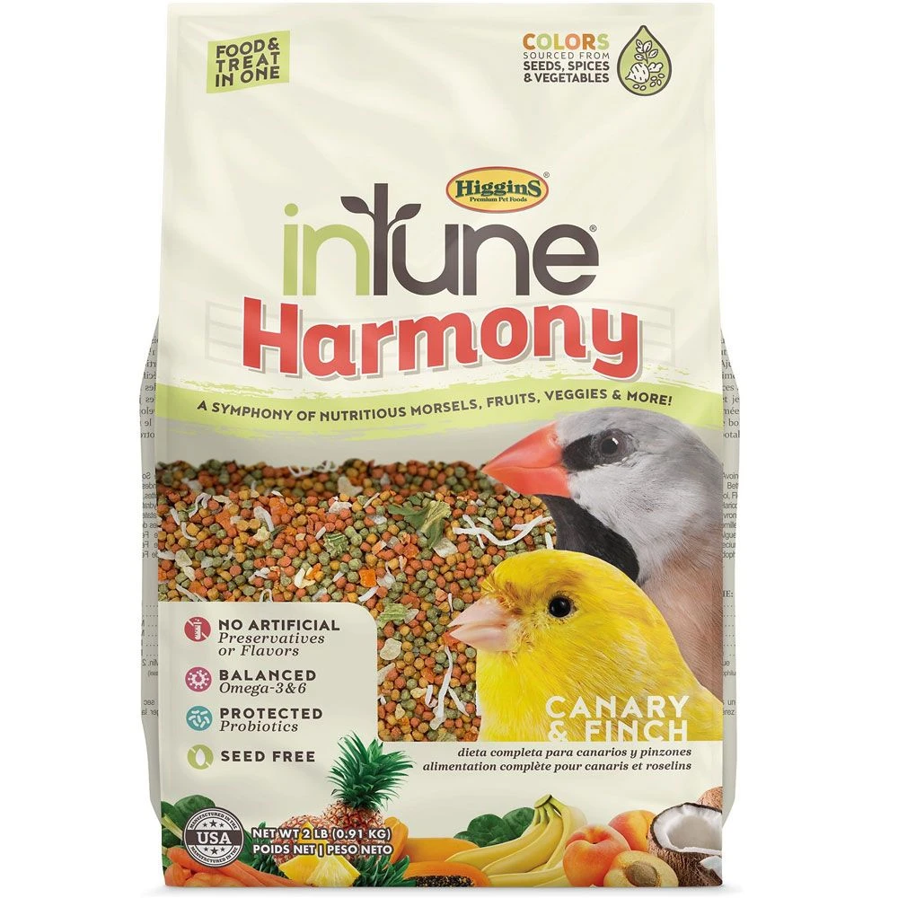 Higgins InTune Harmony Canary & Finch Bird Food, 2-lb Bag 3 Higgins InTune Harmony Canary & Finch Bird Food, 2-lb Bag