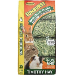Higgins Sunburst Break-A-Bale Timothy Hay Small Animal Food, 35-oz Bag