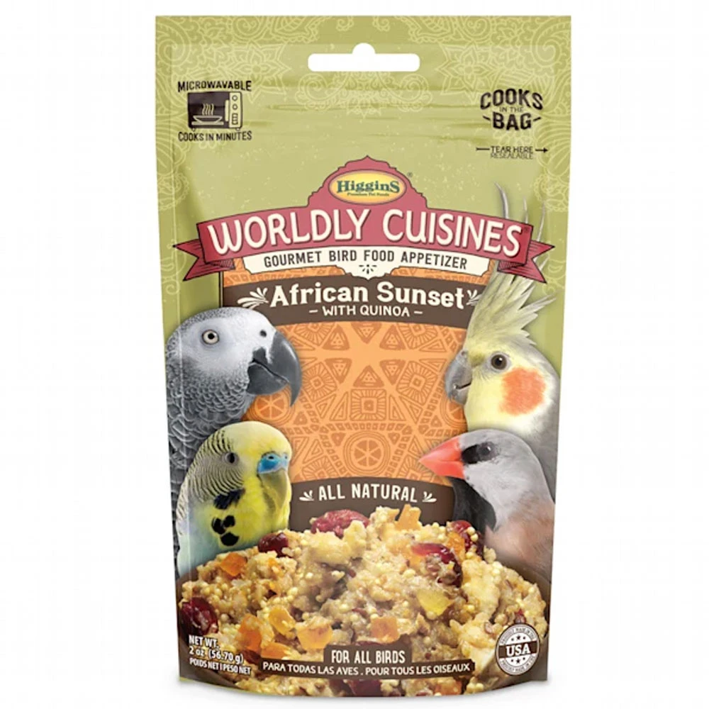 Higgins Worldly Cuisines African Sunset Bird Treats, 2-oz Bag 3 Higgins Worldly Cuisines African Sunset Bird Treats, 2-oz Bag