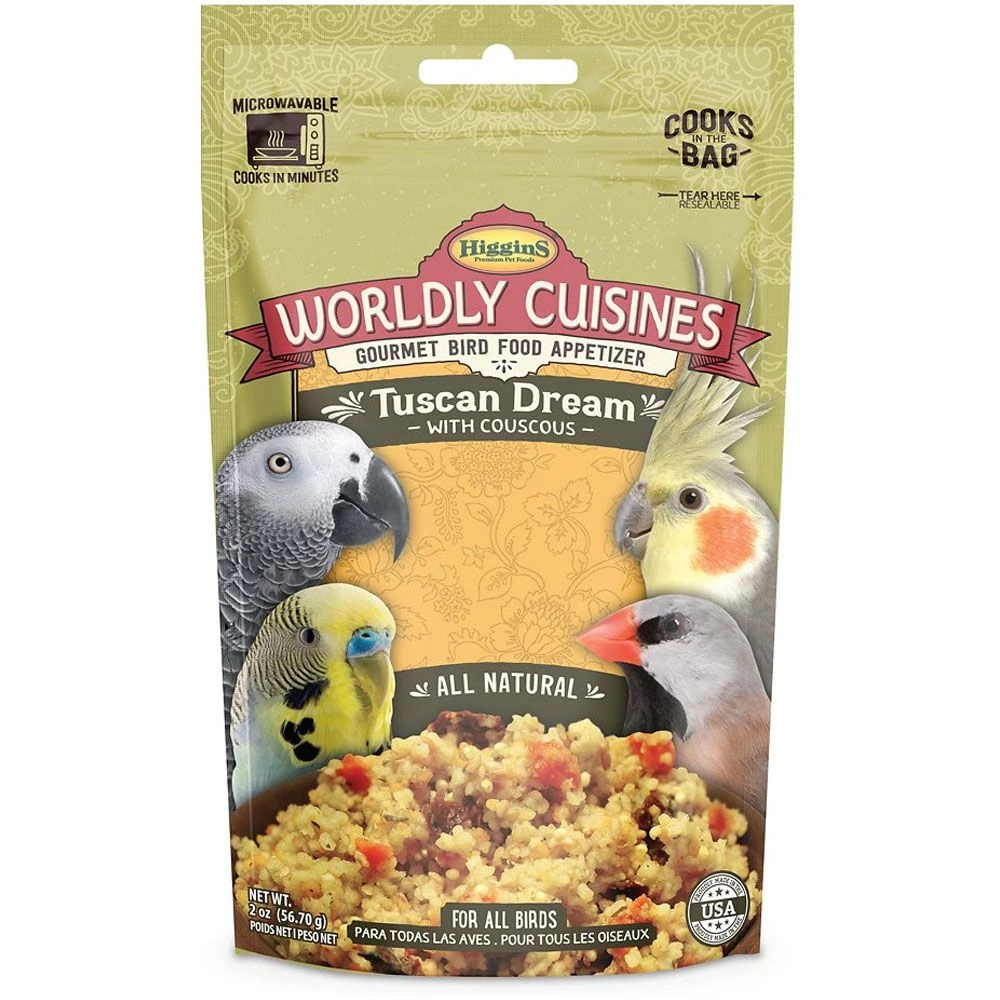 Higgins Worldly Cuisines Tuscan Dream Bird Treats, 2-oz 3 Higgins Worldly Cuisines Tuscan Dream Bird Treats, 2-oz