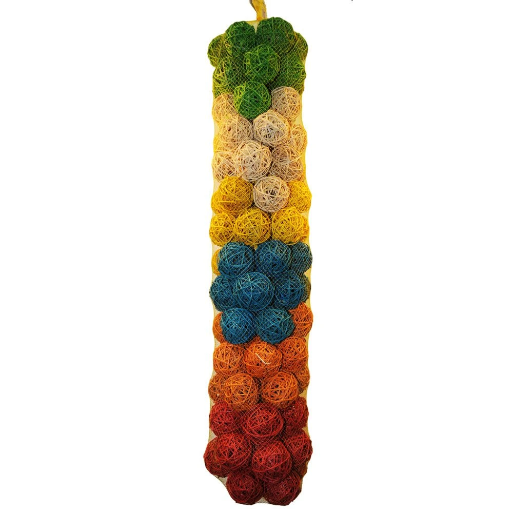 Java Wood Toy - Colored Vine Balls 3" (100 Pack) - Large 3 Java Wood Toy - Colored Vine Balls 3" (100 Pack) - Large
