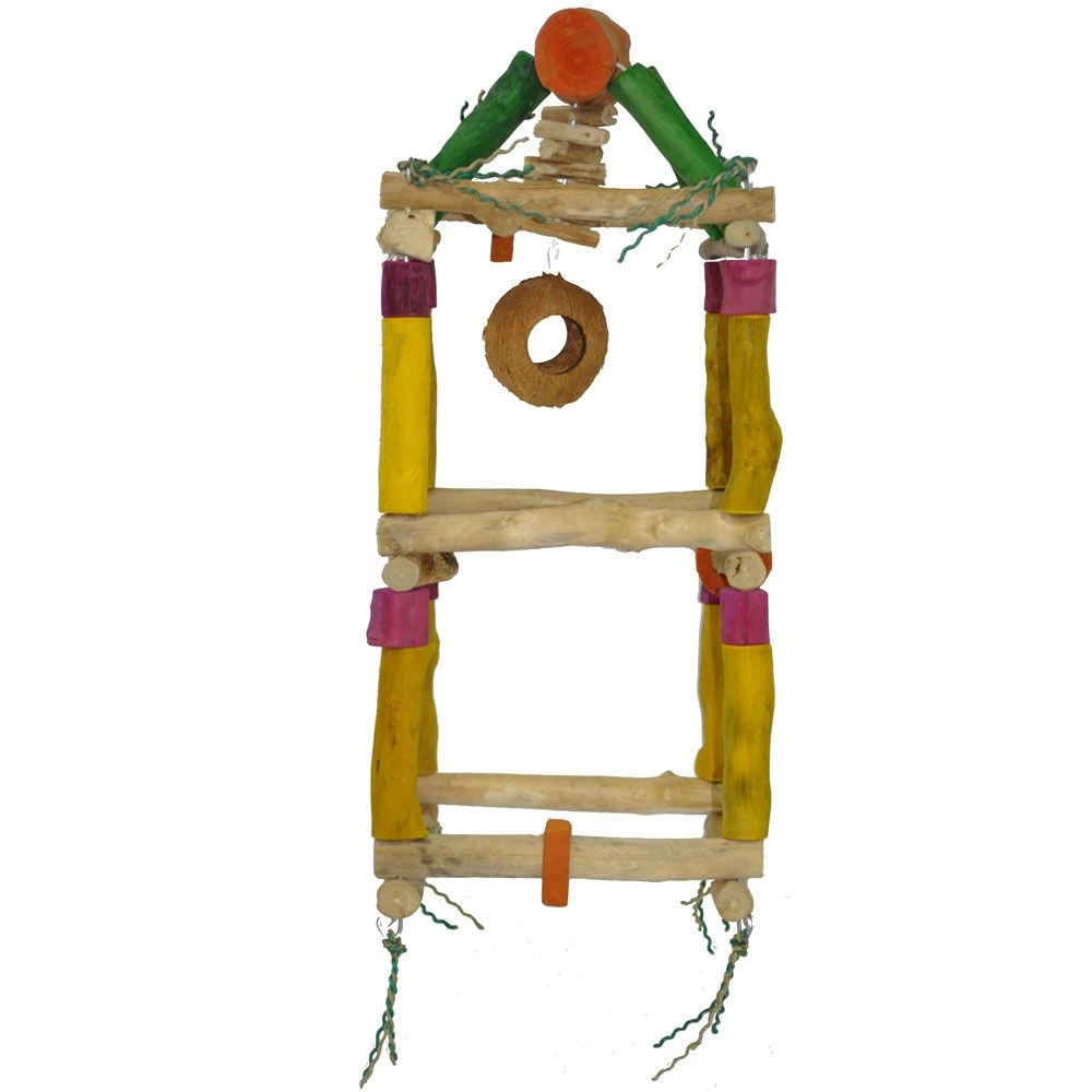 Java Wood Toy - Hanging Double Tower (Medium) 3 Java Wood Toy - Hanging Double Tower (Medium)
