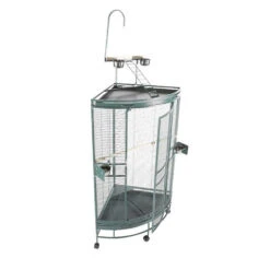 Medium Corner Bird Cage With Play Top (36"x25"x66")