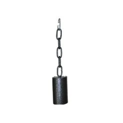 Metal Pipe Bell On A Chain Black - Large