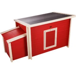 New Age Pet Fontana Chicken Barn In Red Red/Maple (29.40" L X 52.40" W X 29.10" H)