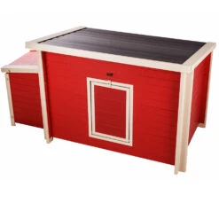 New Age Pet Fontana Chicken Barn In Red Red/Maple (29.40" L X 52.40" W X 29.10" H) -Bird Supply Store new age pet fontana chicken barn in red red maple 29 40 l x 52 40 w x 29 10 h 68