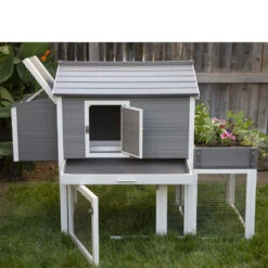 New Age Pet Garden Coop Gray/Antique White (31.70" L X 60.20" W X 43.30" H) -Bird Supply Store new age pet garden coop gray antique white 31 70 l x 60 20 w x 43 30 h 117