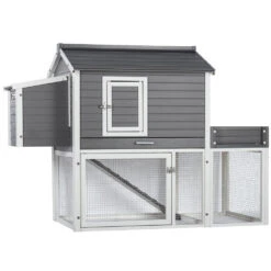 New Age Pet Garden Coop Gray/Antique White (31.70" L X 60.20" W X 43.30" H)