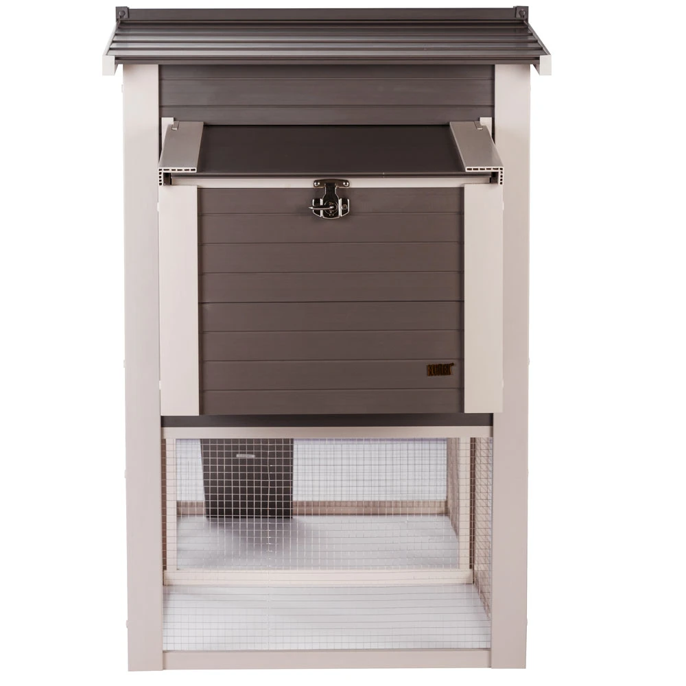 New Age Pet Hampton Chicken Barn With Pen Gray/Antique White (29.90" L X 74.80" W X 46.50" H) 8 New Age Pet Hampton Chicken Barn With Pen Gray/Antique White (29.90" L X 74.80" W X 46.50" H) - Image 6