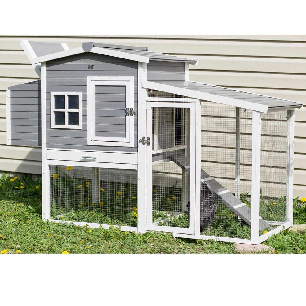 New Age Pet Hampton Chicken Barn With Pen Gray/Antique White (29.90" L X 74.80" W X 46.50" H) 11 New Age Pet Hampton Chicken Barn With Pen Gray/Antique White (29.90" L X 74.80" W X 46.50" H) - Image 9