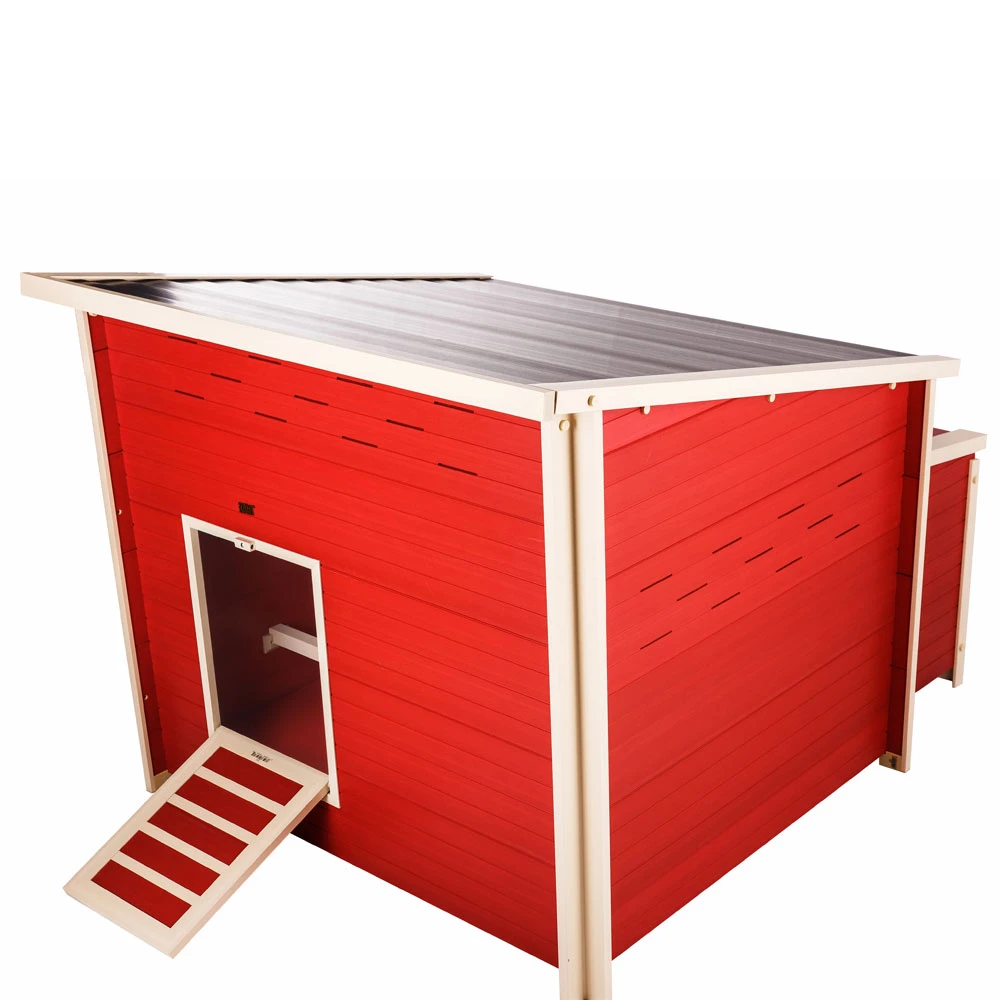 New Age Pet Jumbo Fontana Chicken Barn In Red Red/Maple (54.10" L X 46.30" W X 40.10" H) 3 New Age Pet Jumbo Fontana Chicken Barn In Red Red/Maple (54.10" L X 46.30" W X 40.10" H) - Image 2