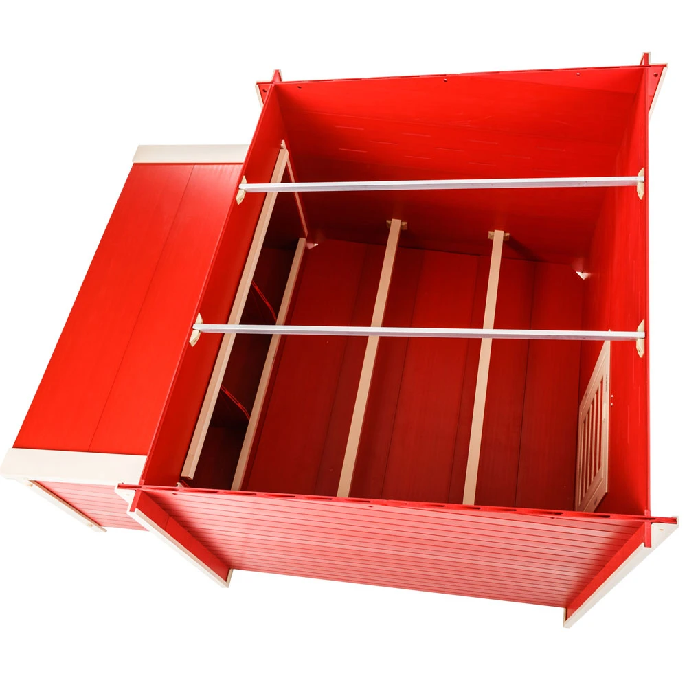 New Age Pet Jumbo Fontana Chicken Barn In Red Red/Maple (54.10" L X 46.30" W X 40.10" H) 8 New Age Pet Jumbo Fontana Chicken Barn In Red Red/Maple (54.10" L X 46.30" W X 40.10" H) - Image 7