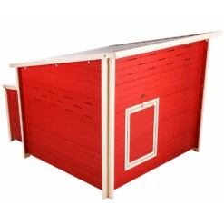 New Age Pet Jumbo Fontana Chicken Barn In Red Red/Maple (54.10" L X 46.30" W X 40.10" H)